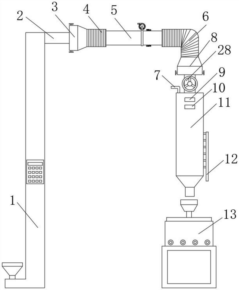 Discharging device of digester for preventing blockage of lifting conveying pipe