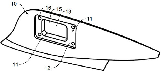 A high-speed model horizontal tail "back" deformation angle device with high horizontal tail layout