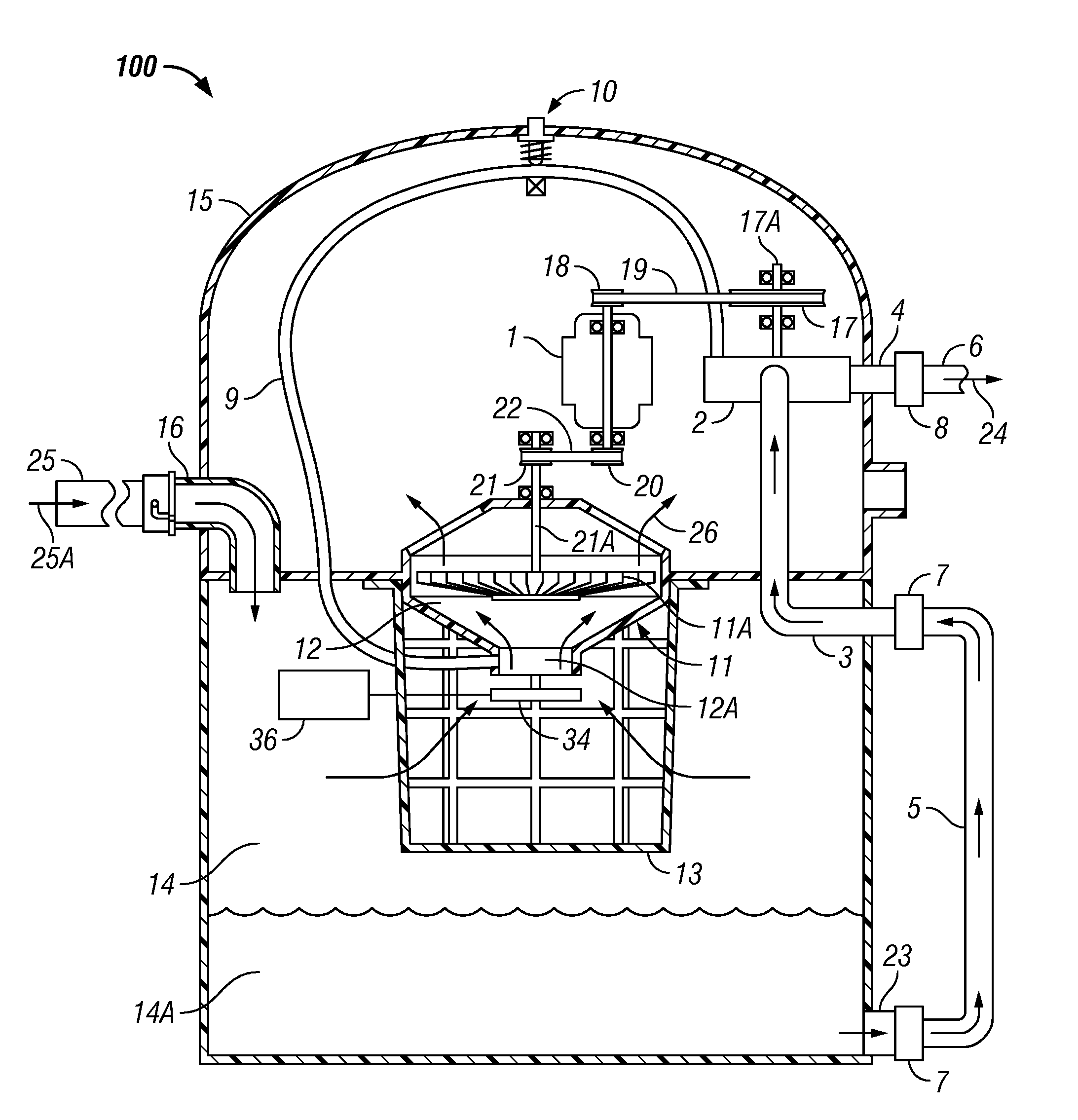 Method and apparatus of driving multiple shafts in a wet/dry vacuum and liquid pump