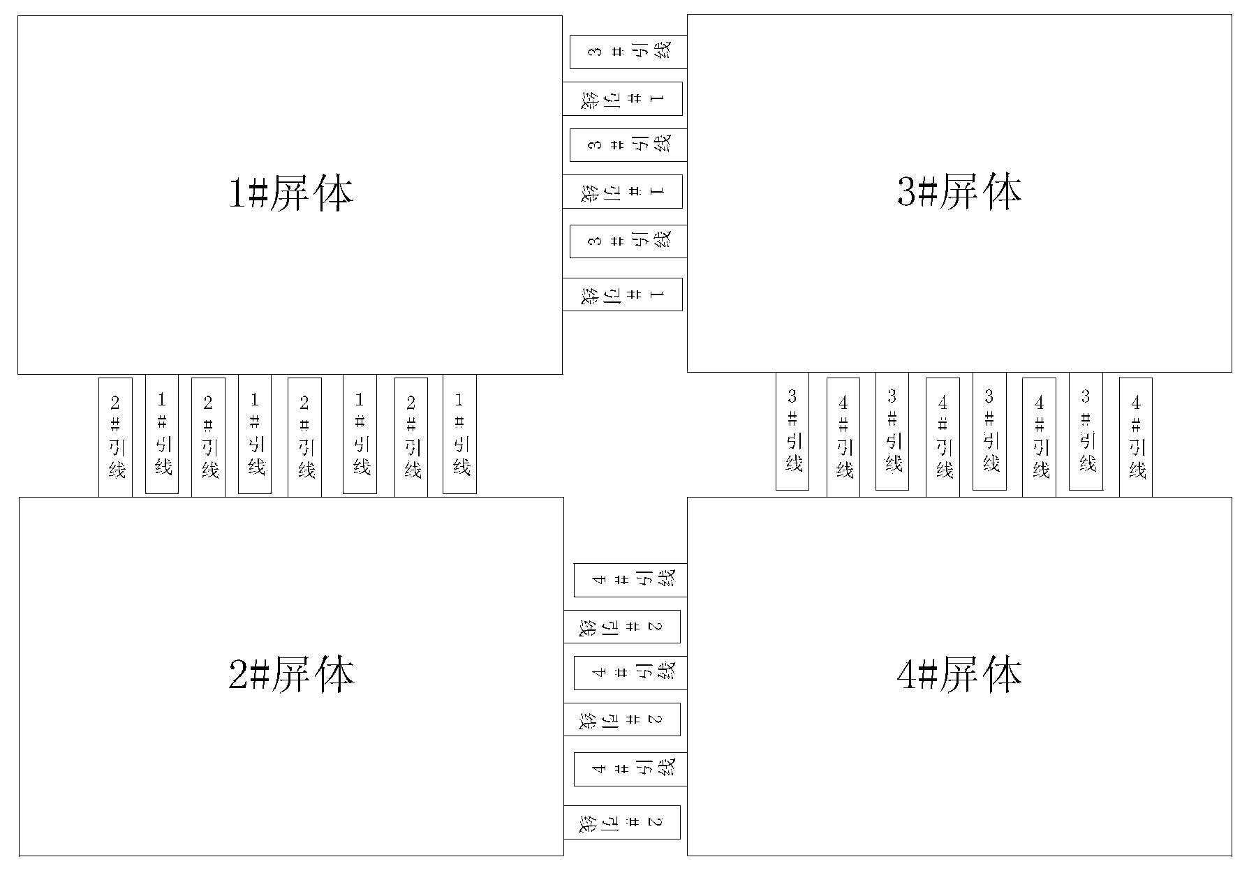 PMOLED screen splicing structure