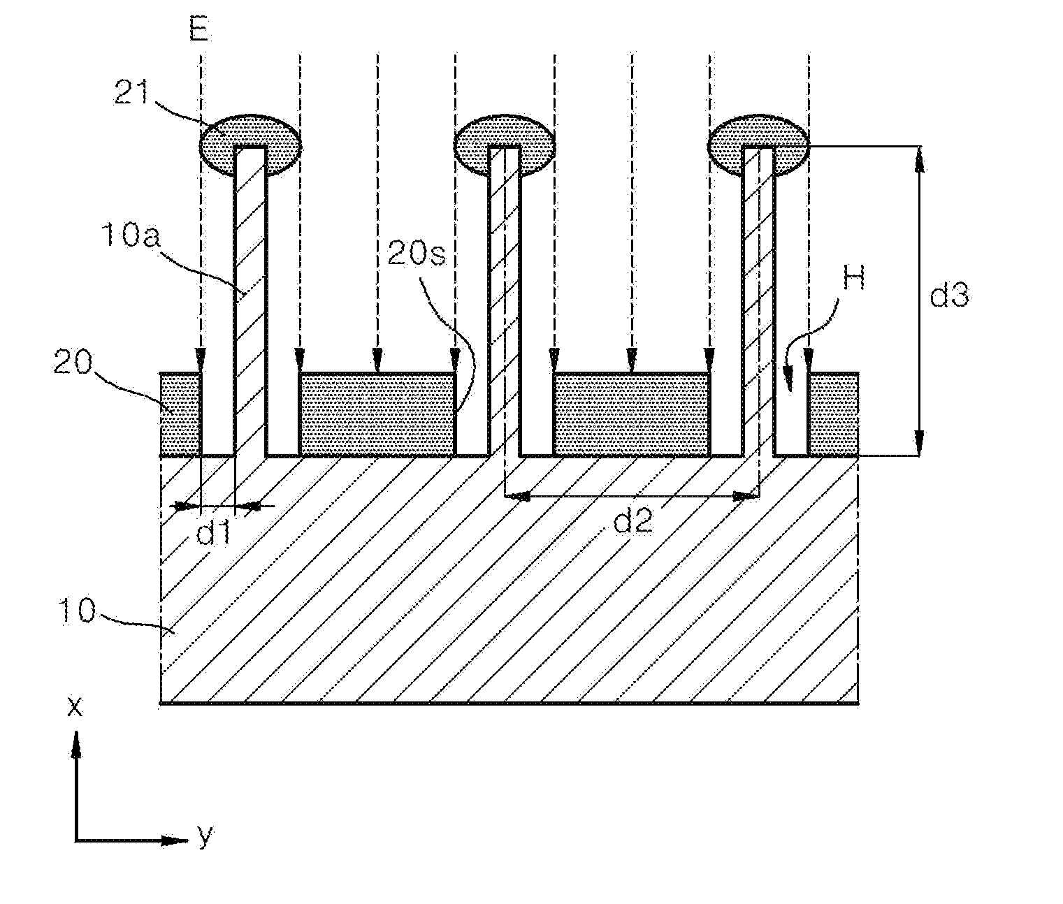 Member for flexible element and manufacturing method thereof
