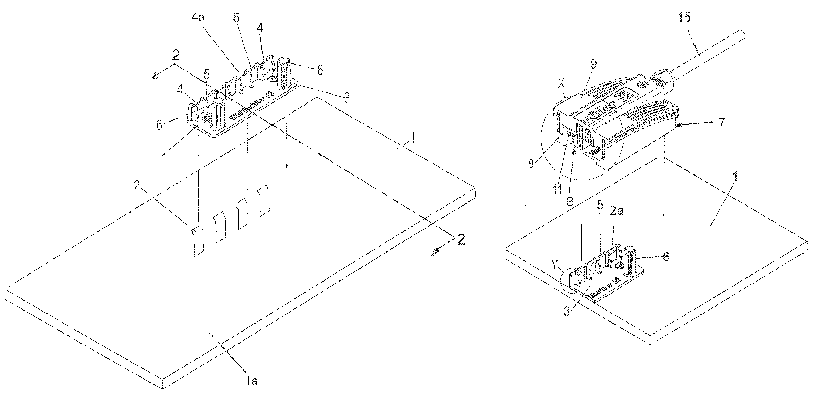 Connector for connecting conductors of a cable to flat conductors of a photovoltaic cell