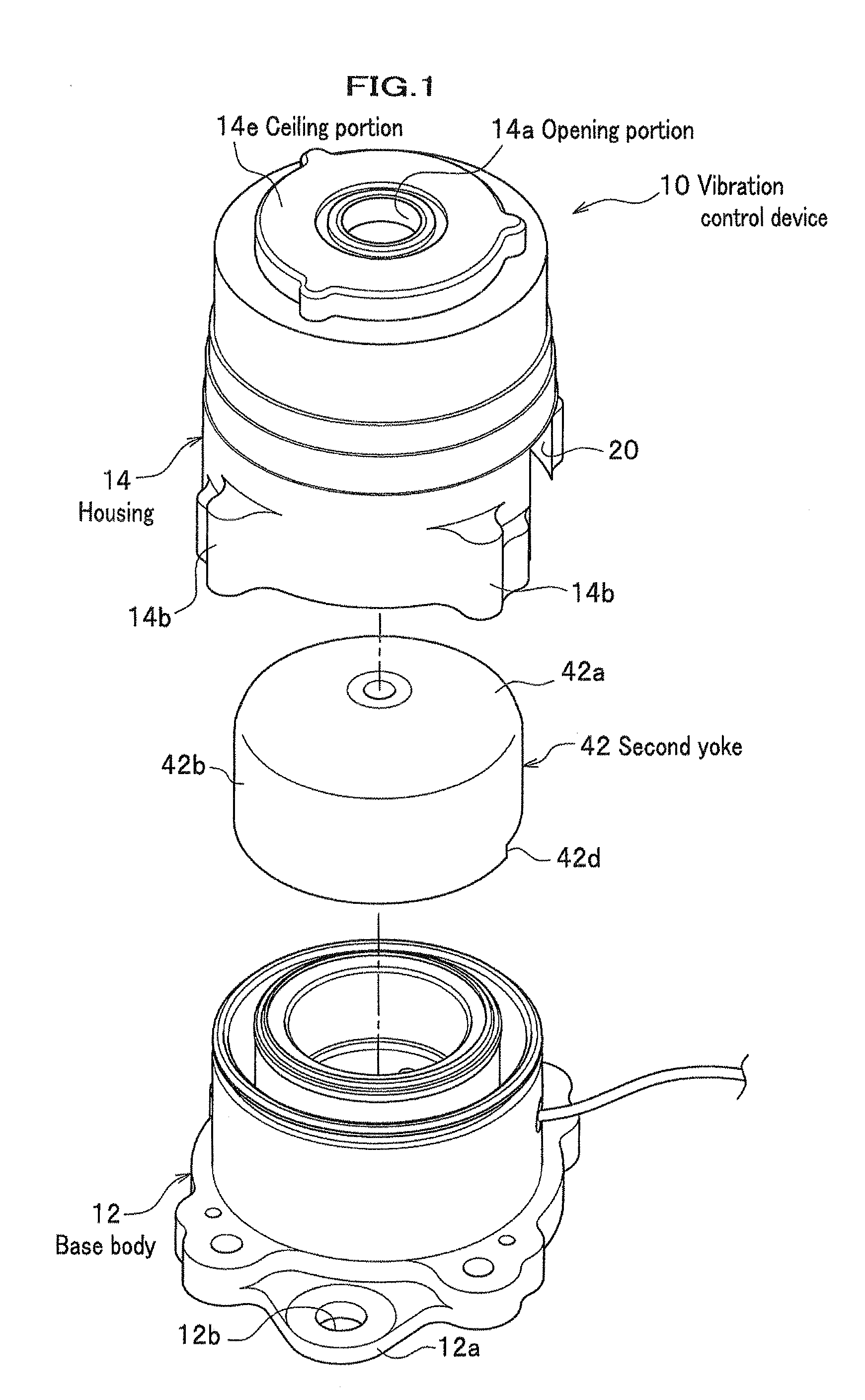 Active antivibration device and manufacturing method for the same