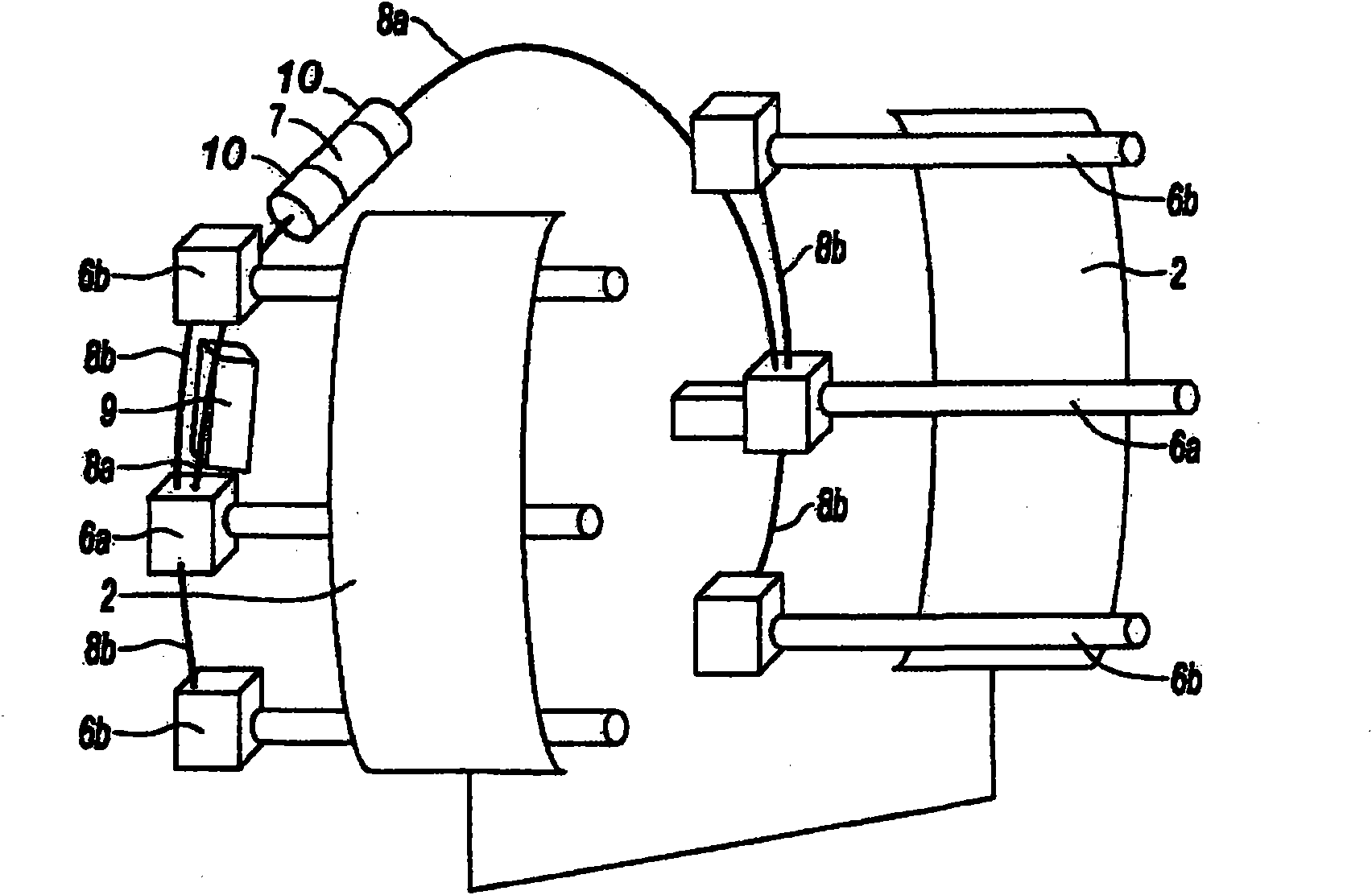 Thrust reverser with a system for braking the actuators