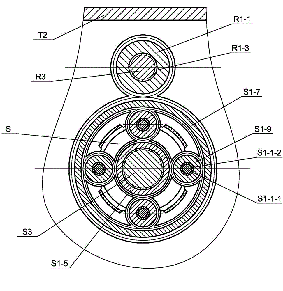 Planetary gear power-distributing-type steering mechanism