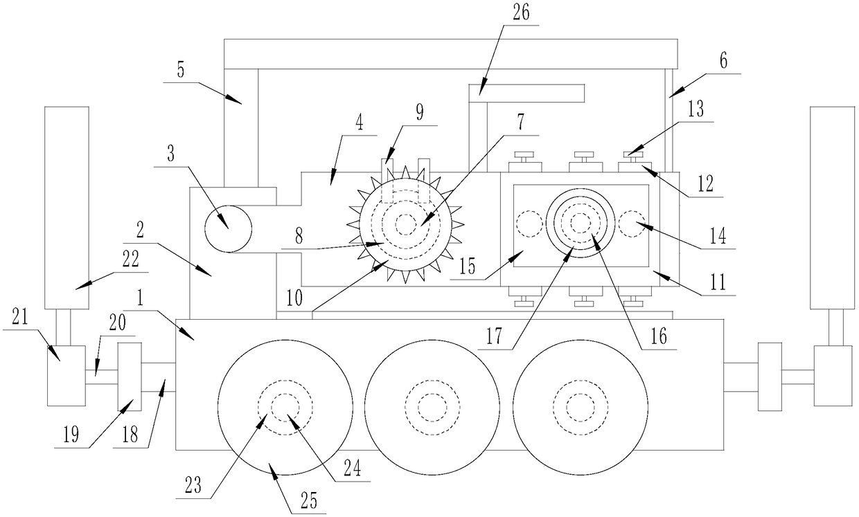 An integrated equipment for cutting and edging of color steel tiles