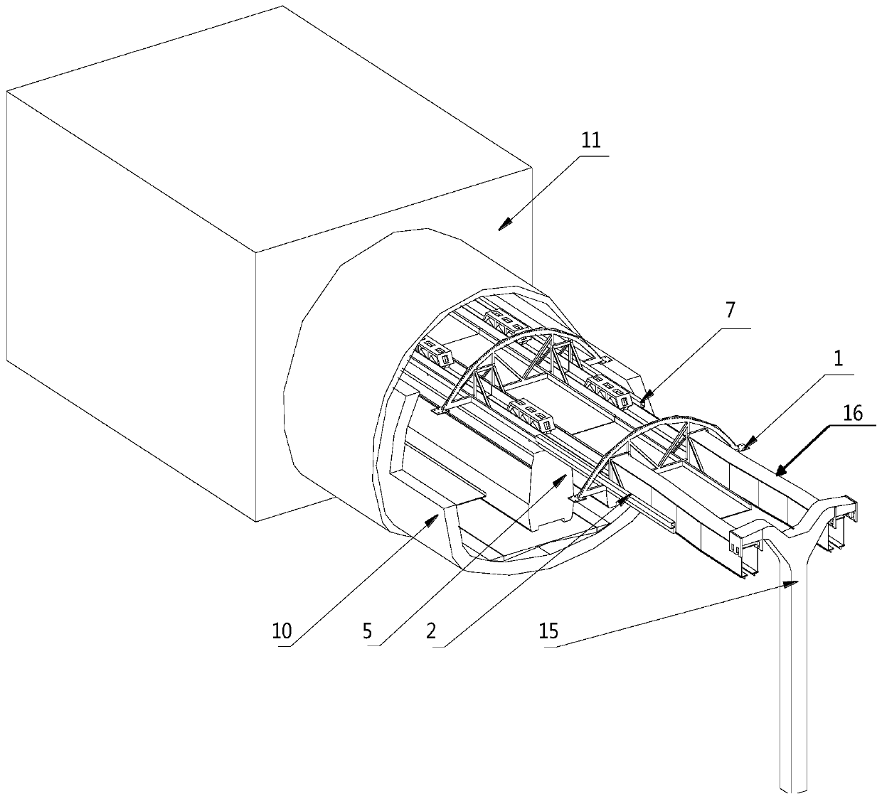 Air train rail traffic system applied to tunnel