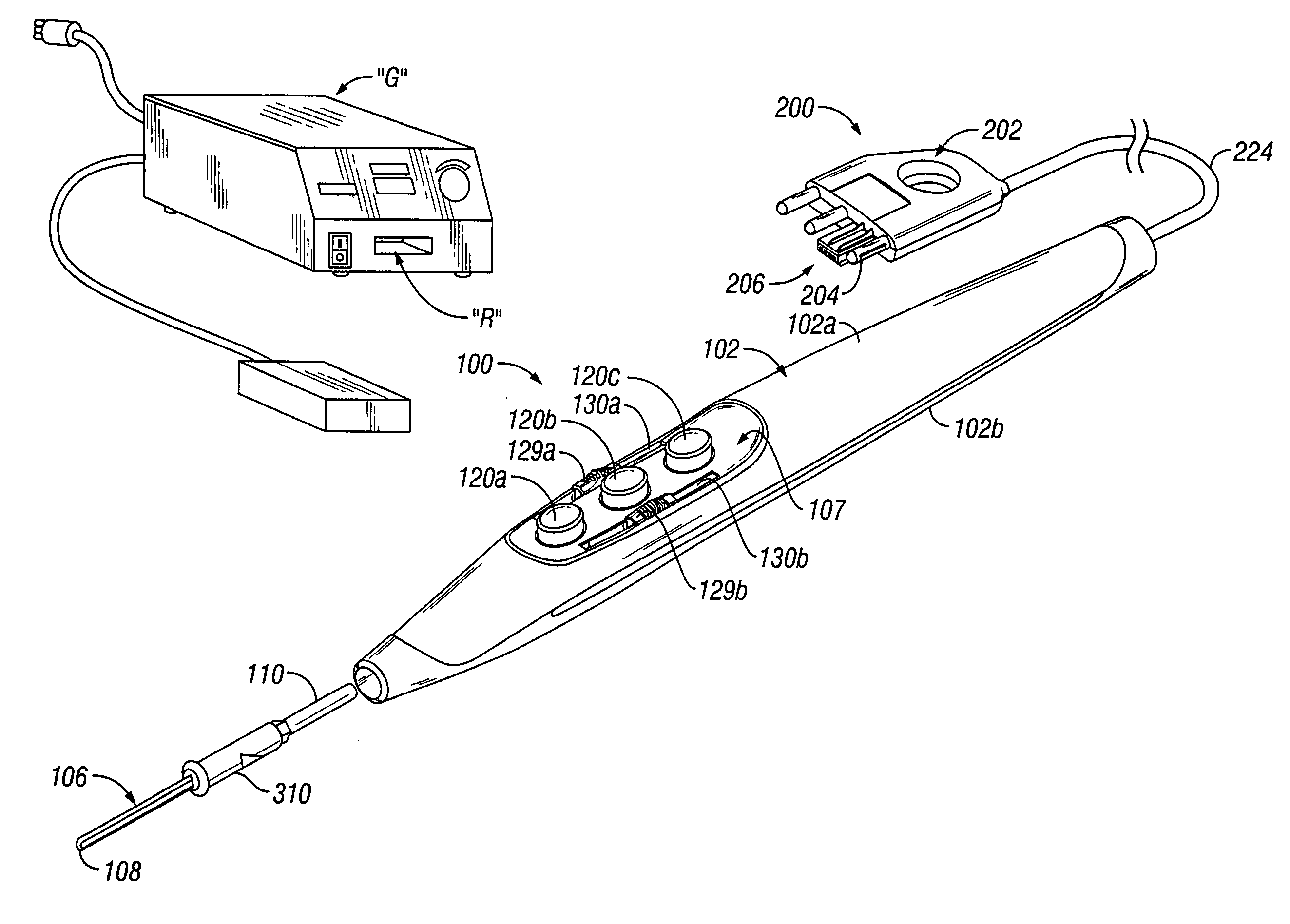Electrosurgical pencil with advanced es controls