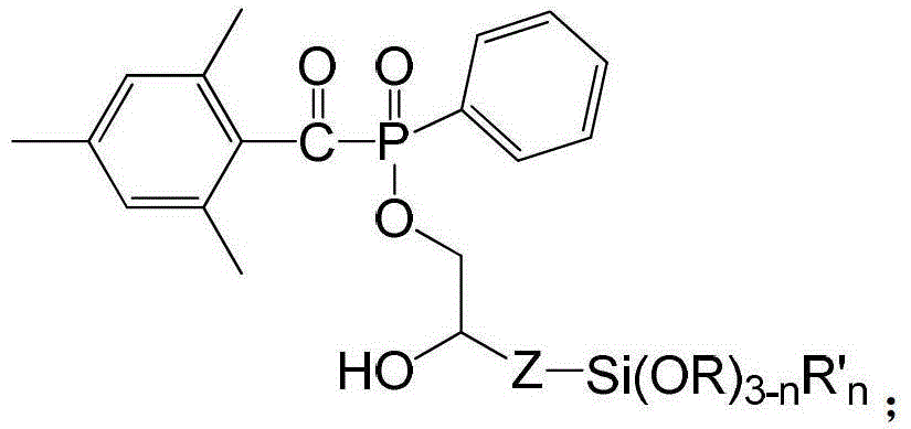 A long-wave absorption photoinitiator containing siloxane group and preparation method thereof