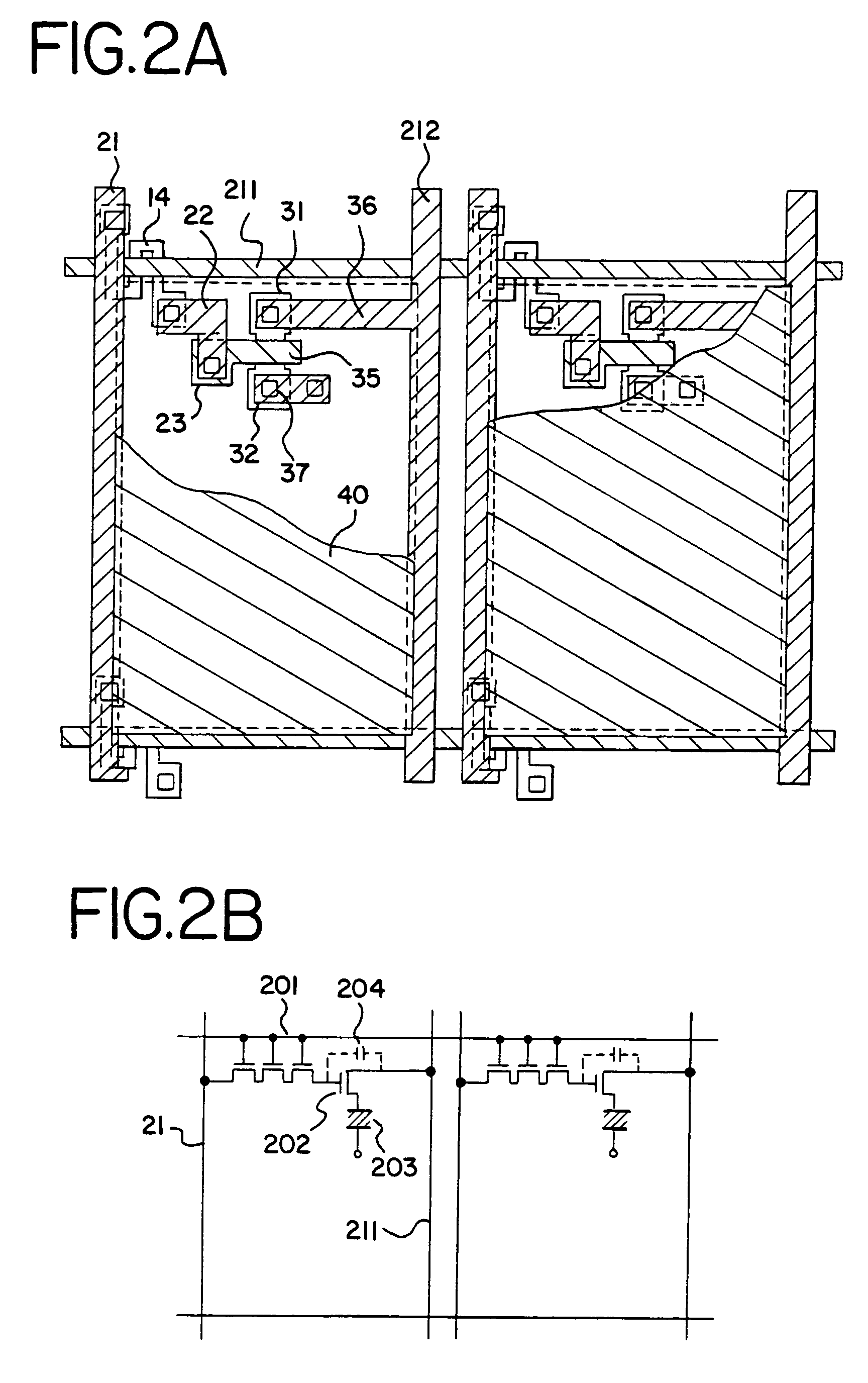 Display device using electroluminescence material