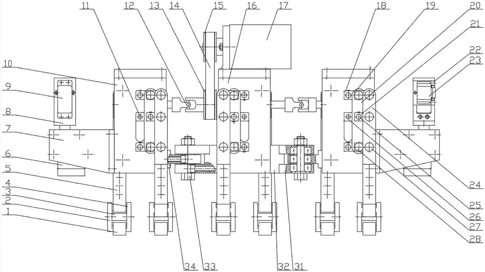 Multi-foot walking type pipeline detection robot