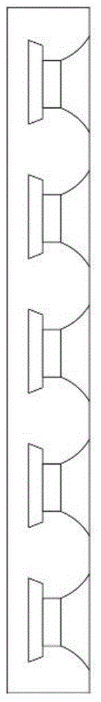 Directional sound boxes in multi-unit arc arrangement