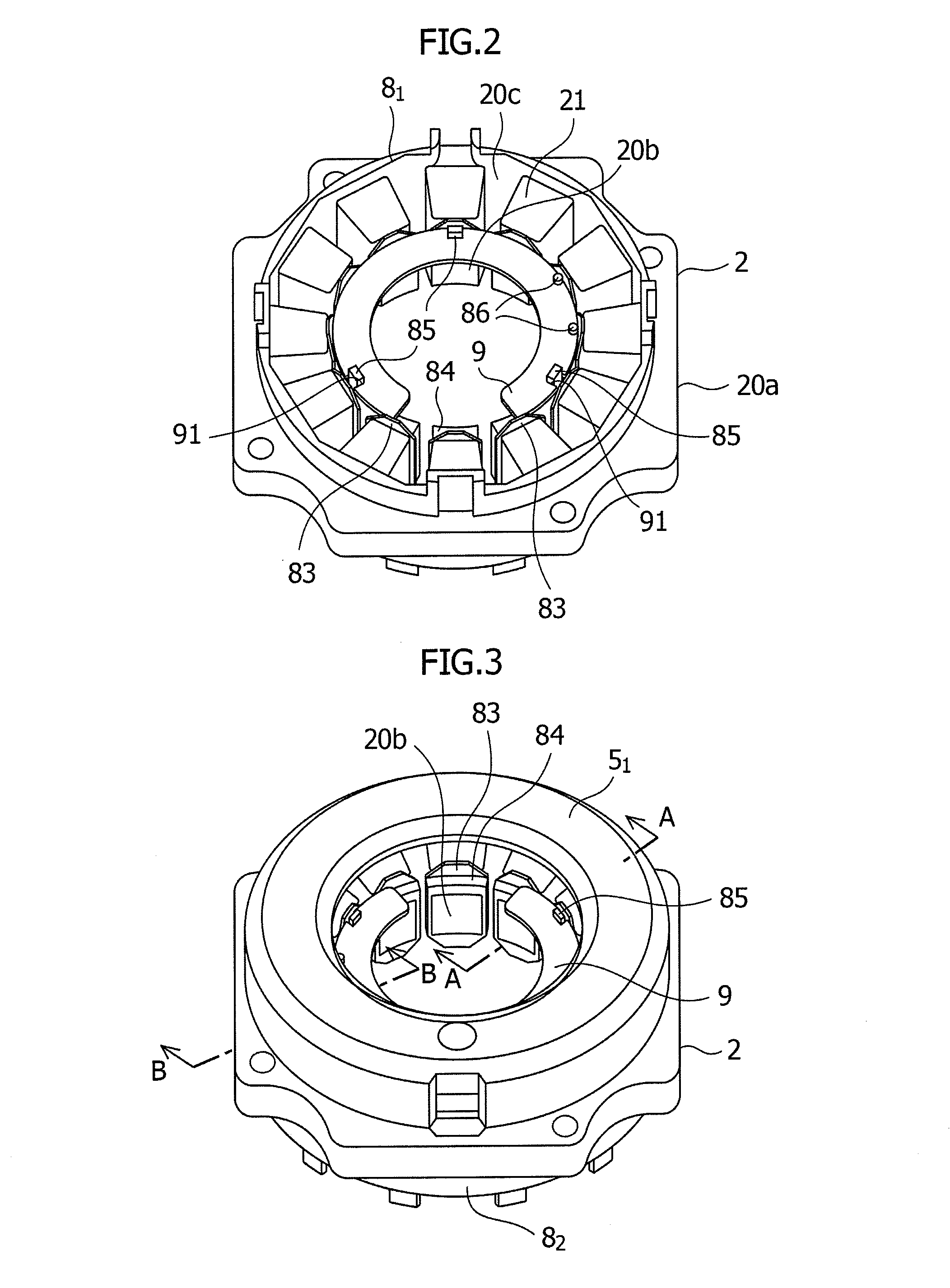 Method and structure for mounting sensor substrate of brushless motor