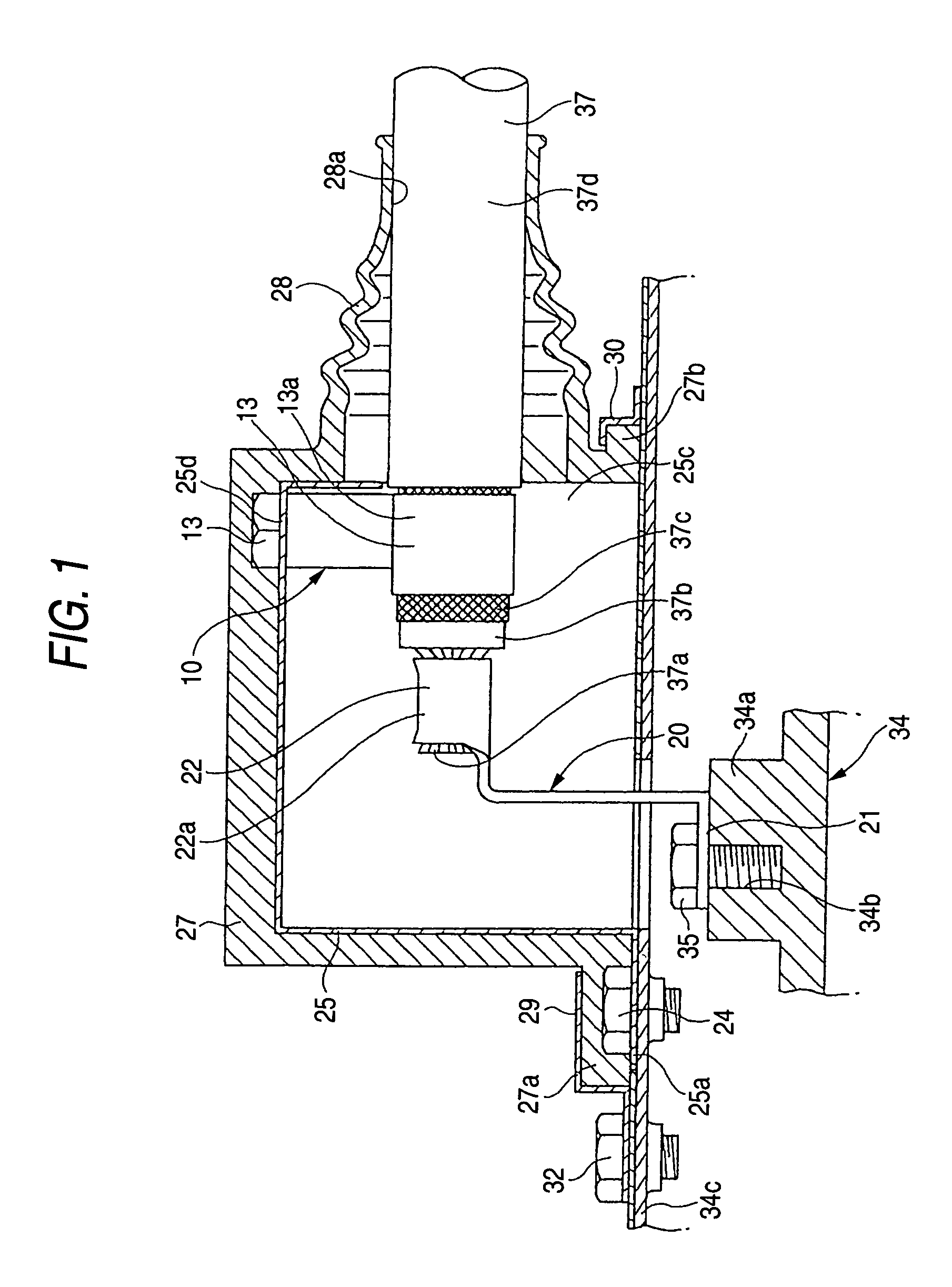 Shielded wire-connecting structure
