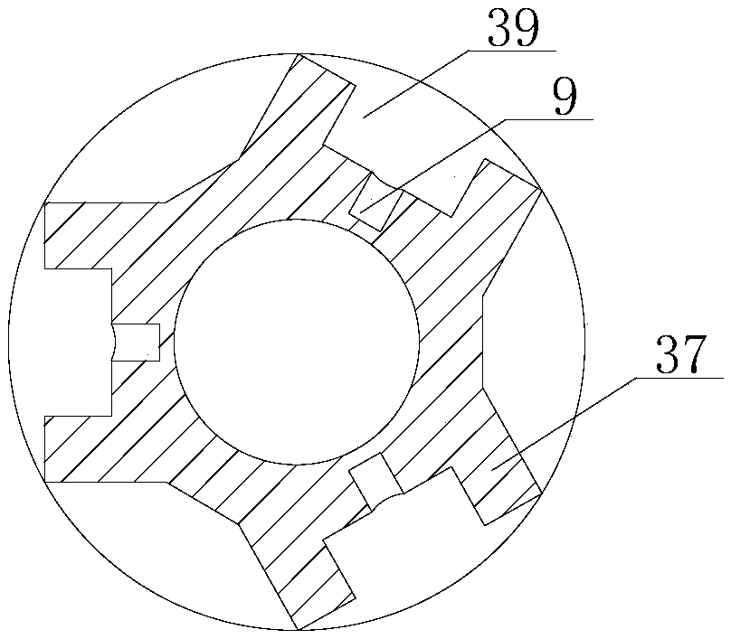 Cutting device for oil well down-hole pipe column and use method of cutting device