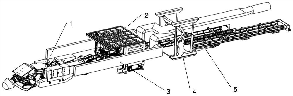 Economical gantry type intelligent tunneling robot system and working process thereof