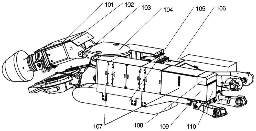 Economical gantry type intelligent tunneling robot system and working process thereof