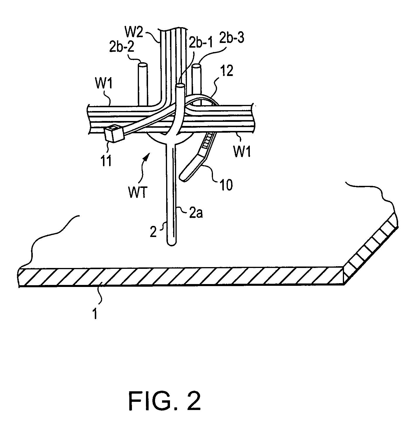 Branch wire tie band, binding structure, and method of binding a wiring harness