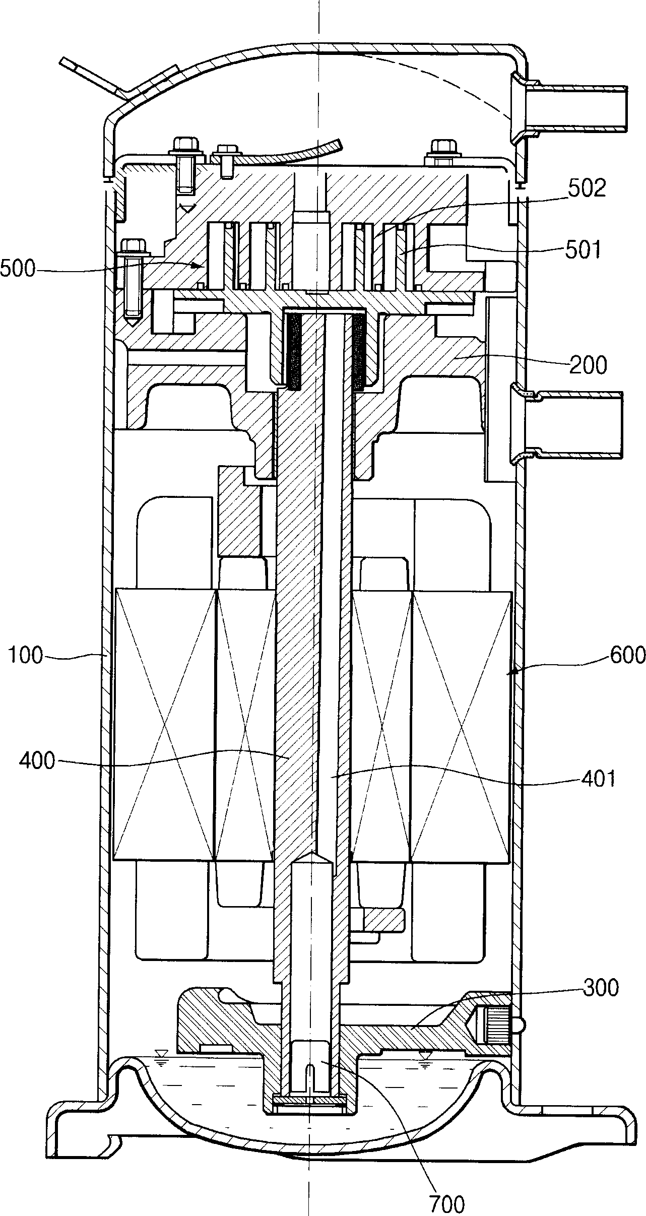Oil feeding propeller of scroll compressor