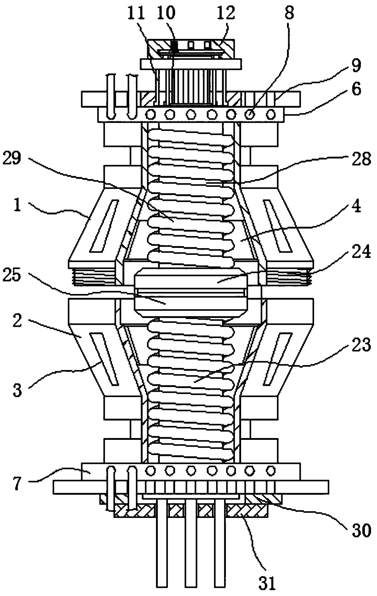 Engineering optical cable wire with intermediate joint structure