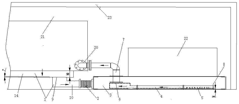 Lubrication oil tank of large-power box type diesel generating set