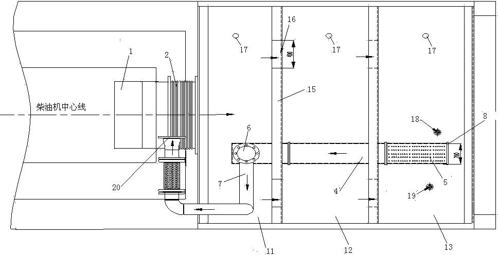 Lubrication oil tank of large-power box type diesel generating set