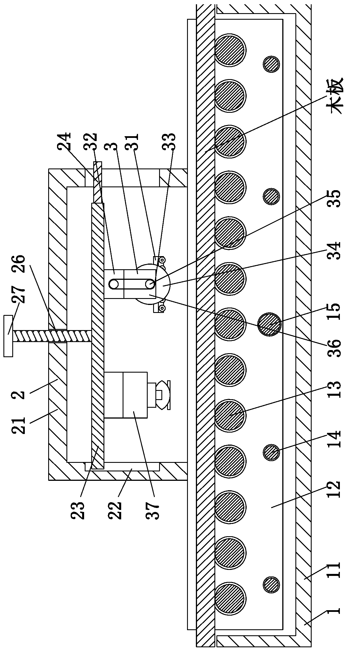 Grooving machine and method for processing shaving boards