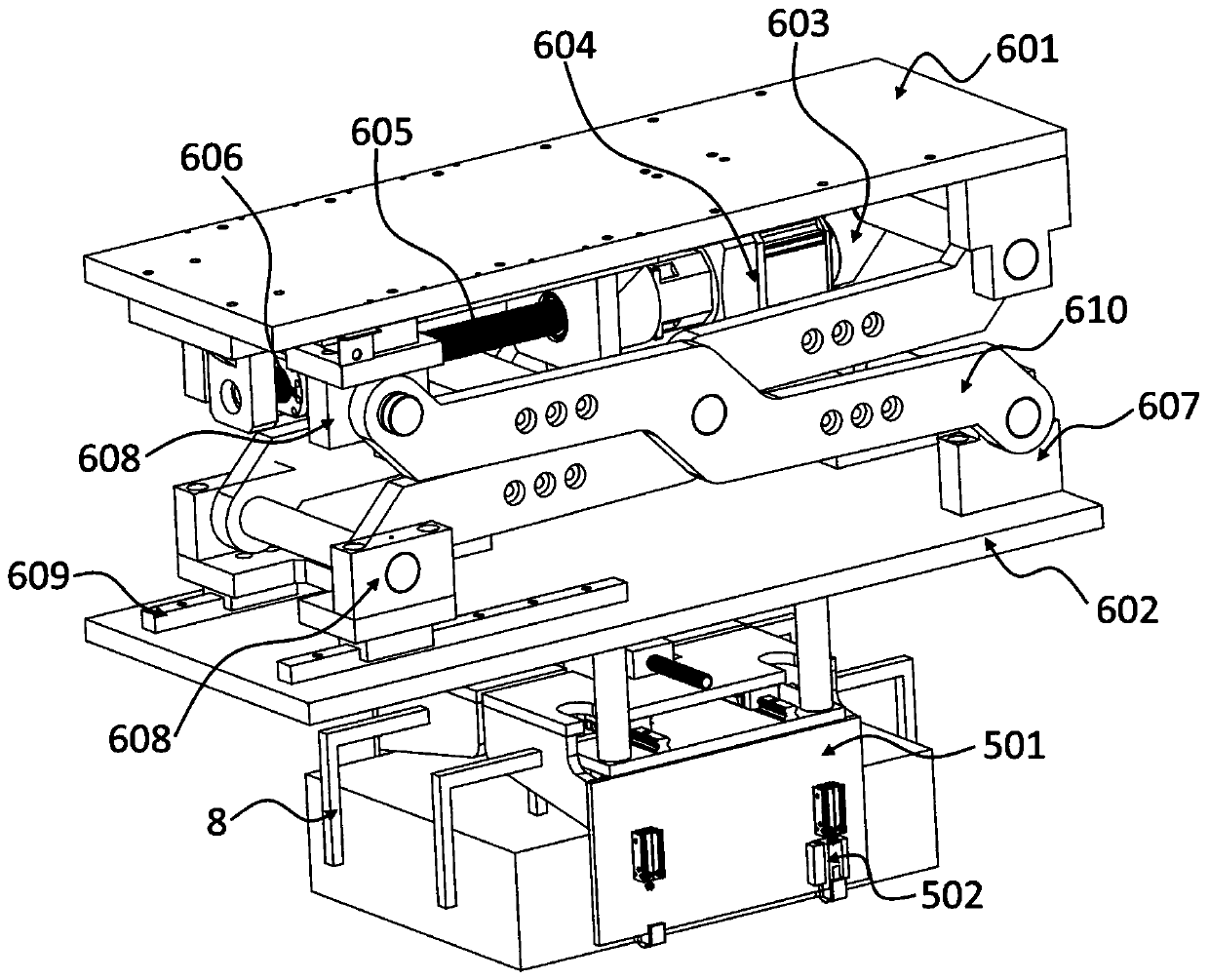 Active compensation type visual alignment stacking robot and aligned compensation method thereof