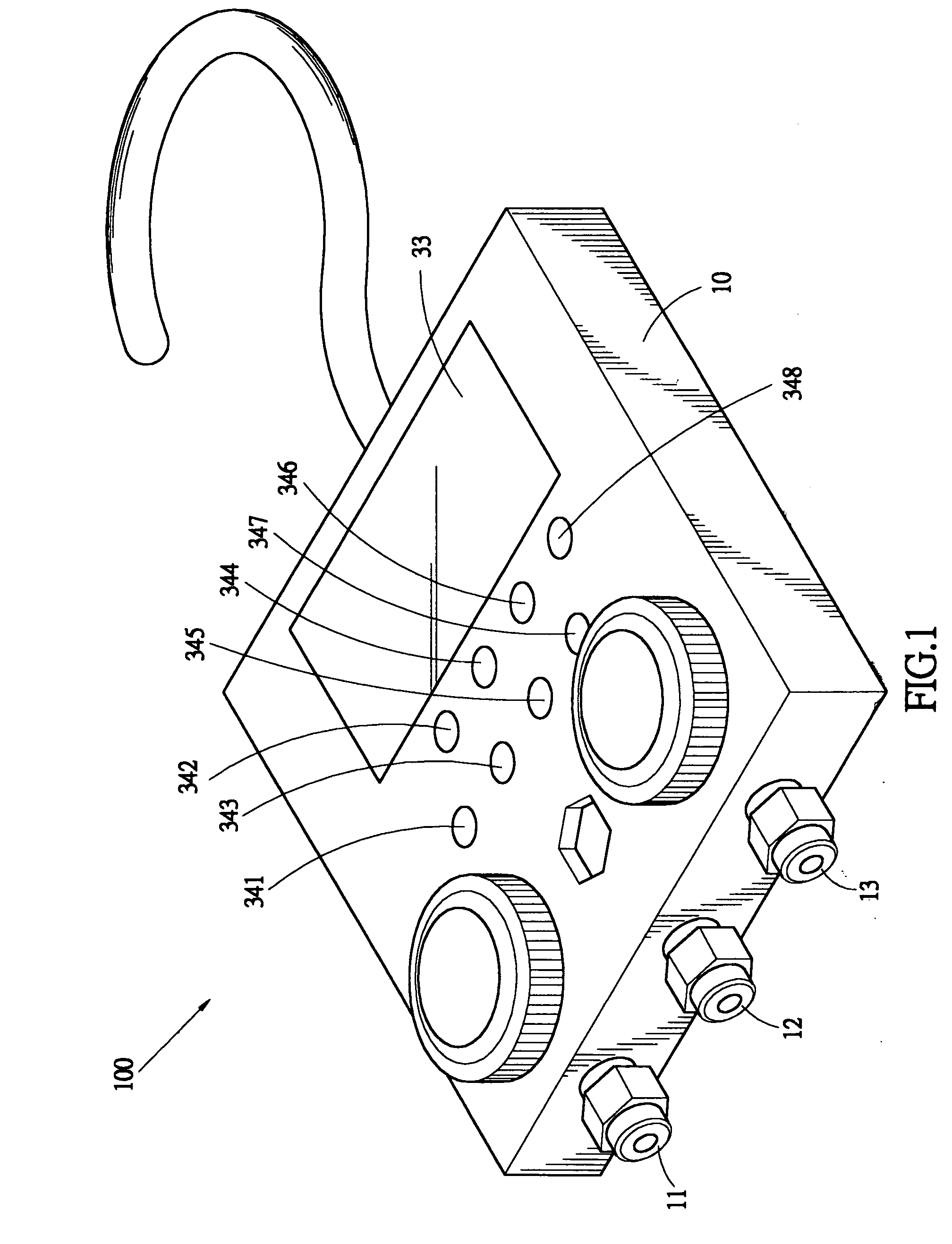 Refrigerant measuring and warning device and sensing element thereof