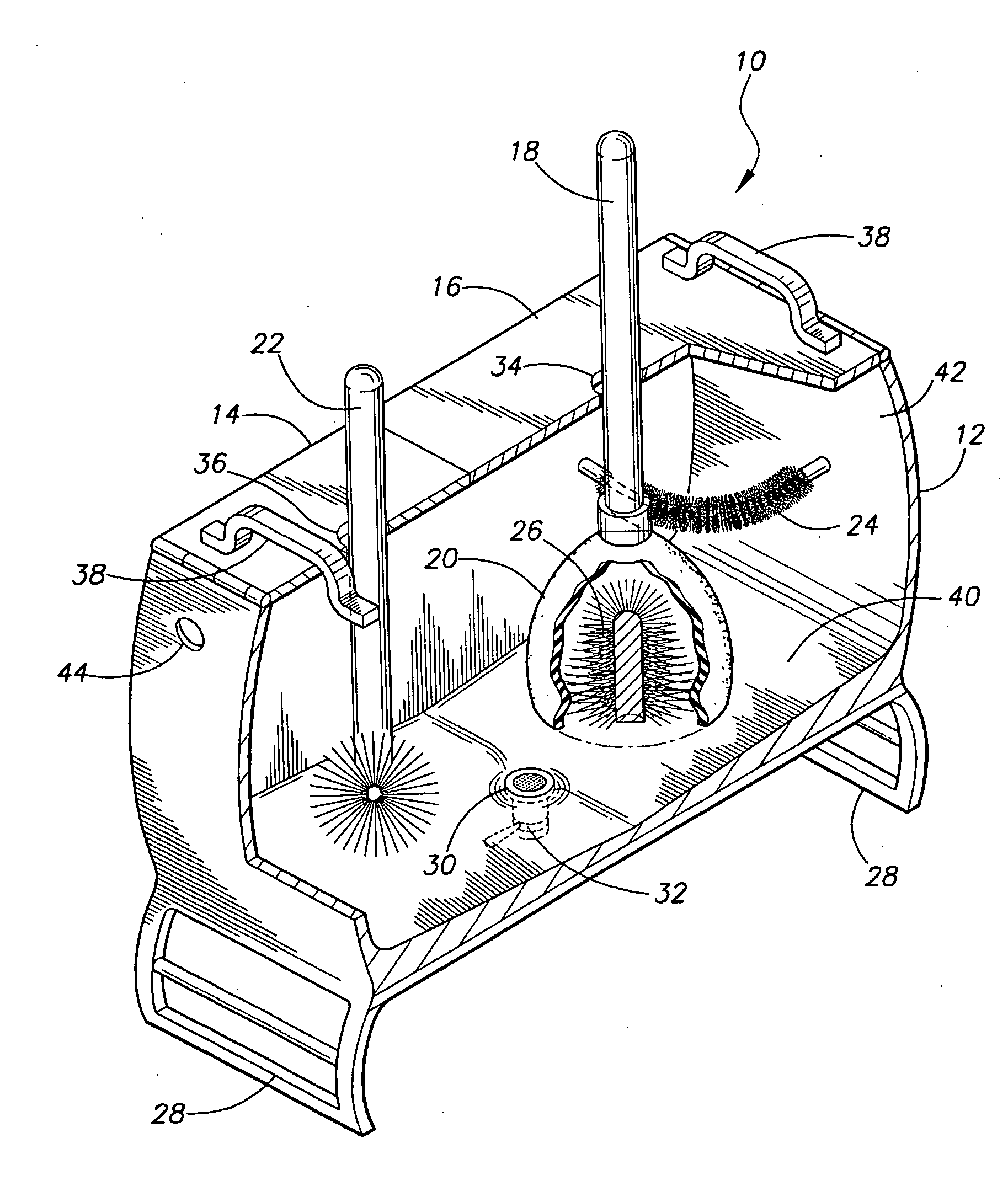 Toilet plunger cleaning receptacle