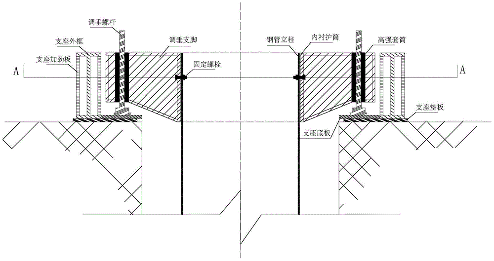 Quick positioning and verticality-adjusting device for large-diameter steel-pipe upright column pile and construction method