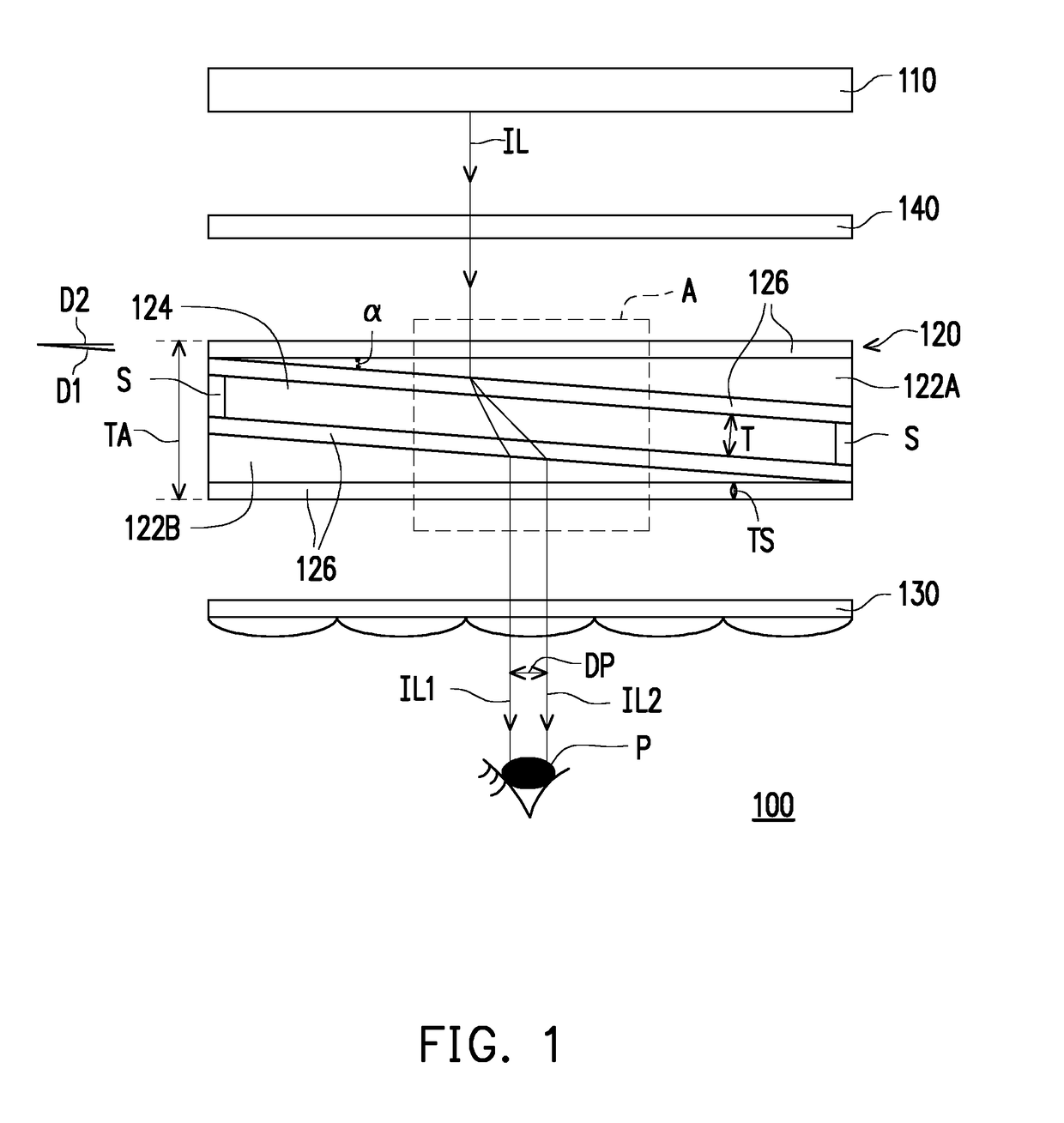 Optical element and display device