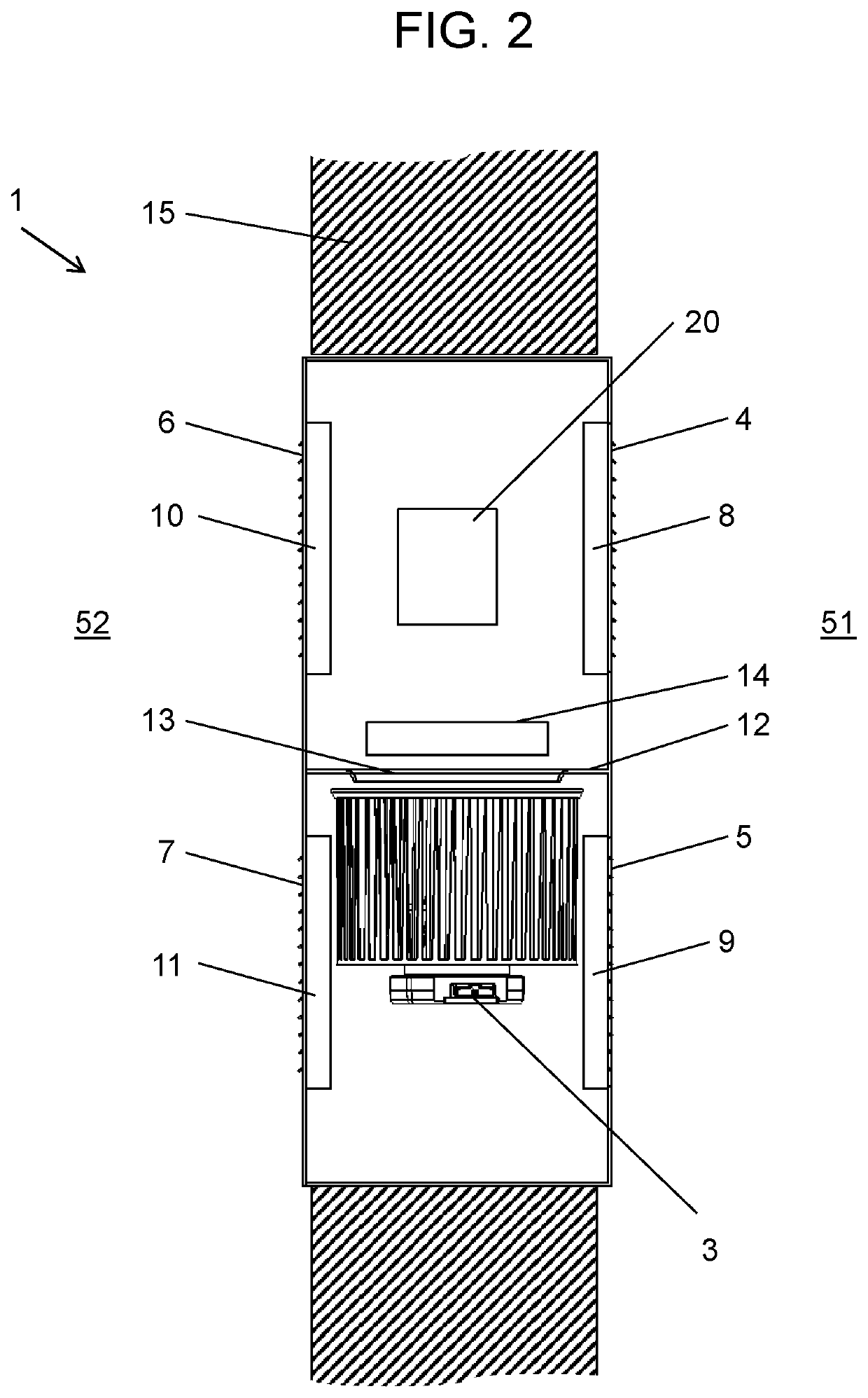 Air blowing device and indoor air conveying system using same