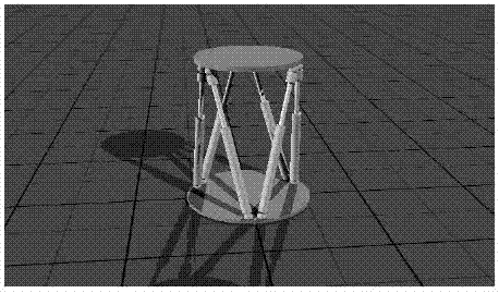 Virtual model-based six-freedom-degree parallel platform motion control method