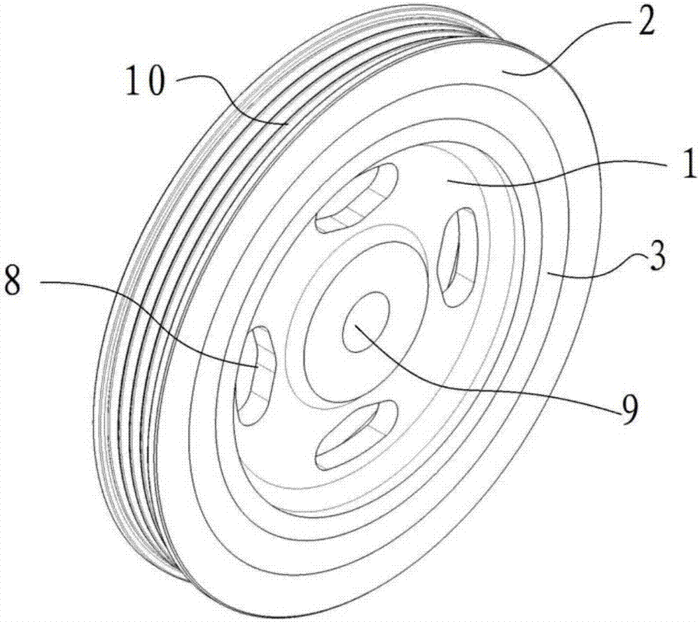 Vibration reduction belt wheel