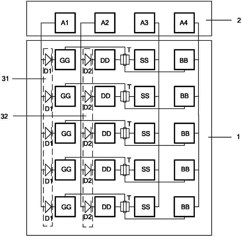Testing structure and testing method for hot carrier effect of MOS (Metal Oxide Semiconductor) device