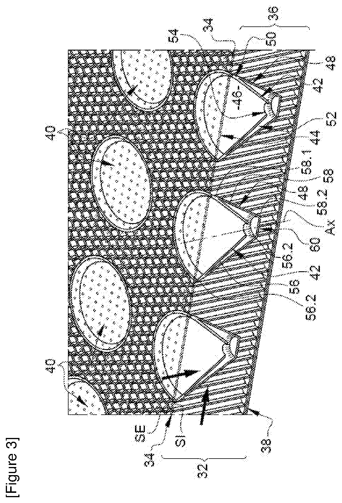 Acoustic Absorption Structure Comprising At Least One Rotationally-Indexed Acoustic Element And Aircraft Propulsion Assembly Comprising Said Acoustic Absorption Structure