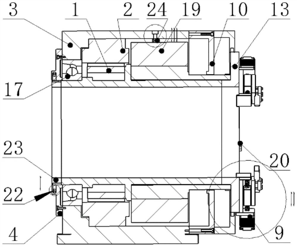 Internal turning device and method for heat insulation layer of low-temperature pipeline