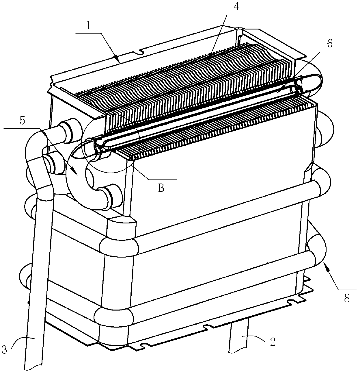 Heat exchanger for gas water heater