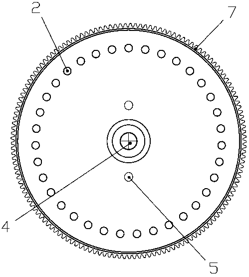 Peanut seed sowing self-disturbance seed discharge disc of suction seed discharge apparatus