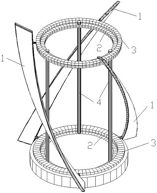 A vertical axis wind power generator