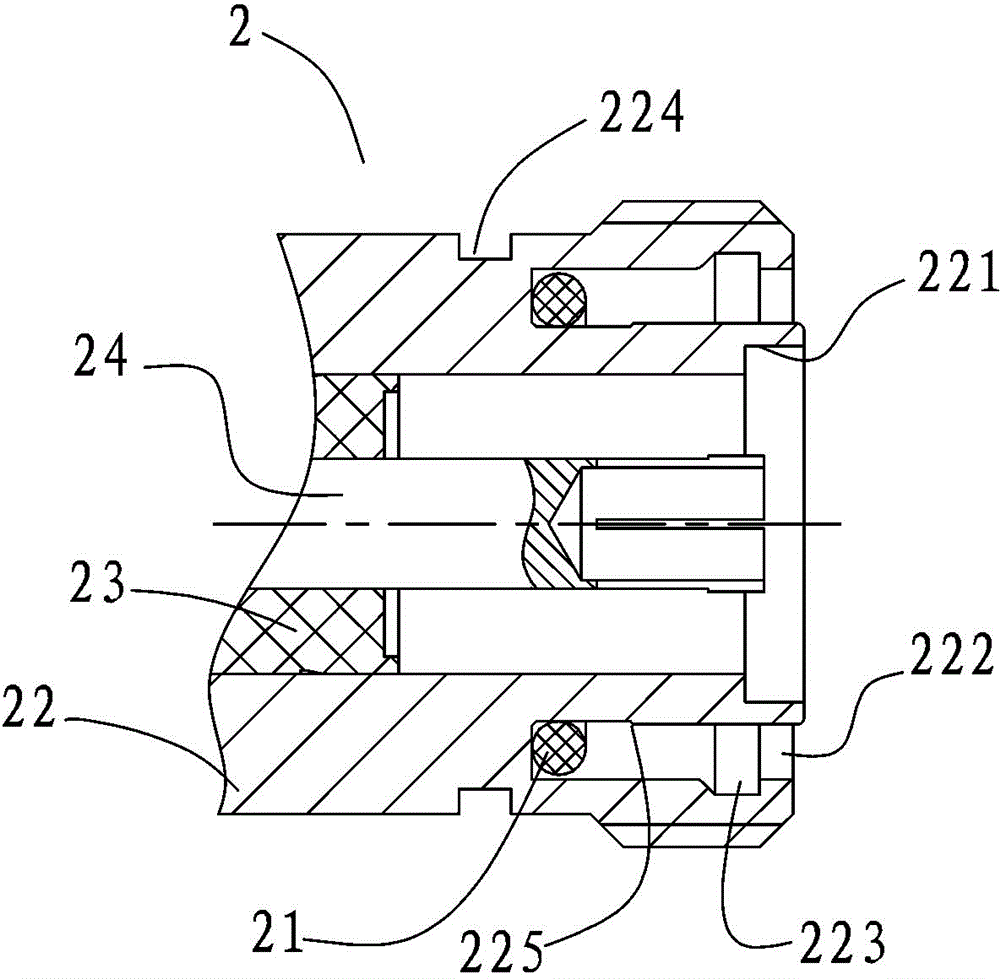 Radio frequency coaxial electric coupler with quick-locking device