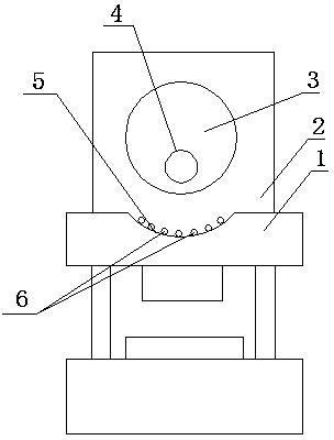 Arc-shaped top pressure drive device