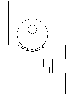 Arc-shaped top pressure drive device