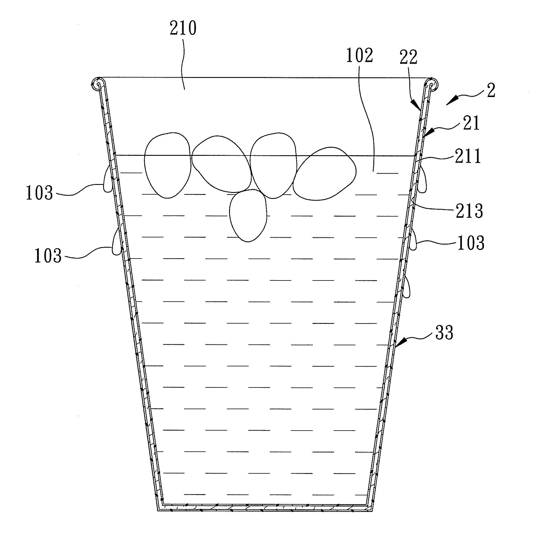 Food container having an inner protecting layer