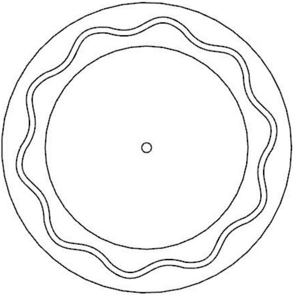 Static-pressure circular oil pad with sine groove oil sealing edge