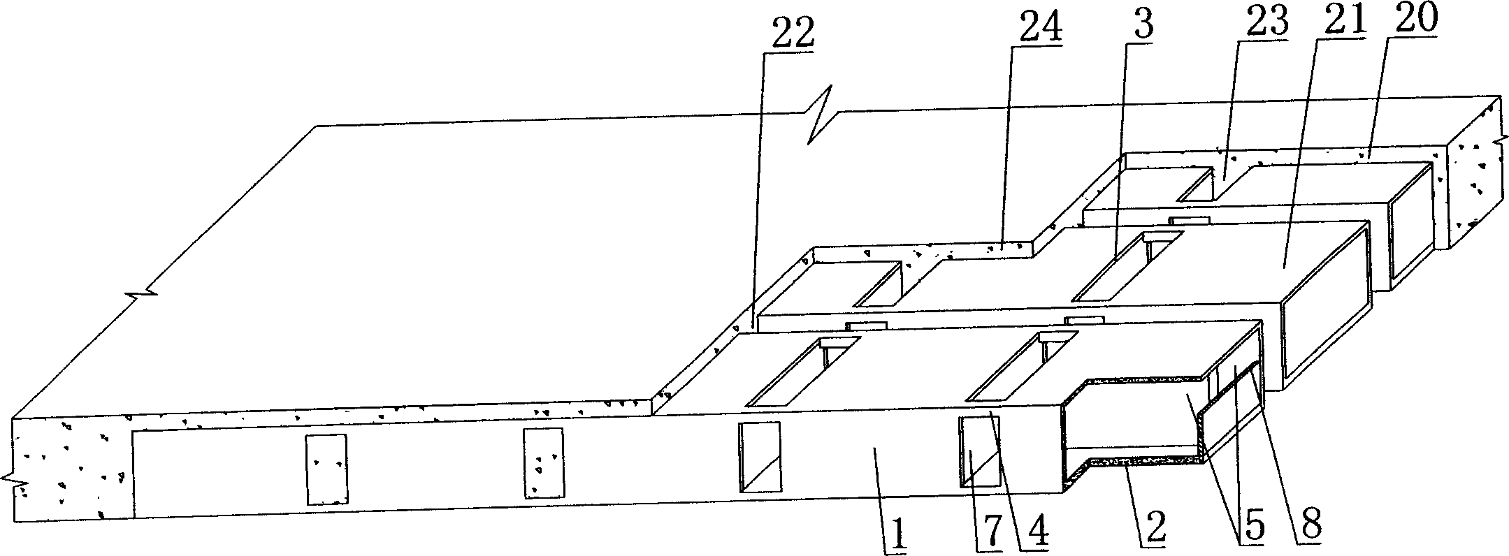 Hollow concrete slab