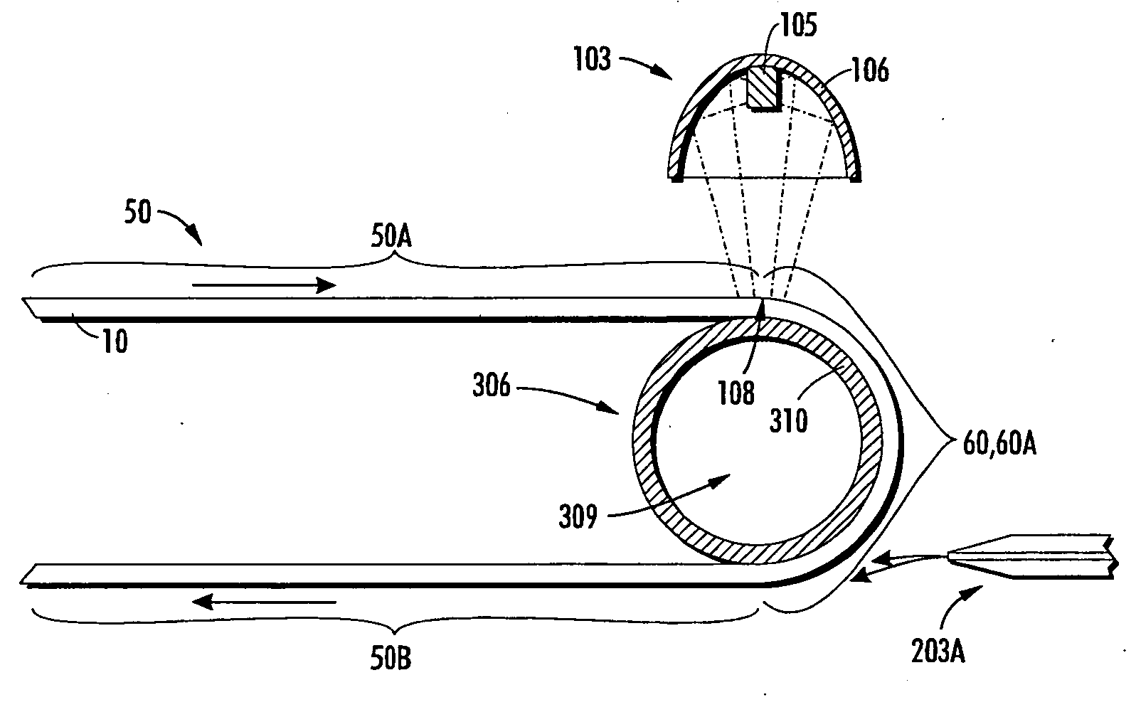 Apparatus and process for treating a flexible imaging member web stock