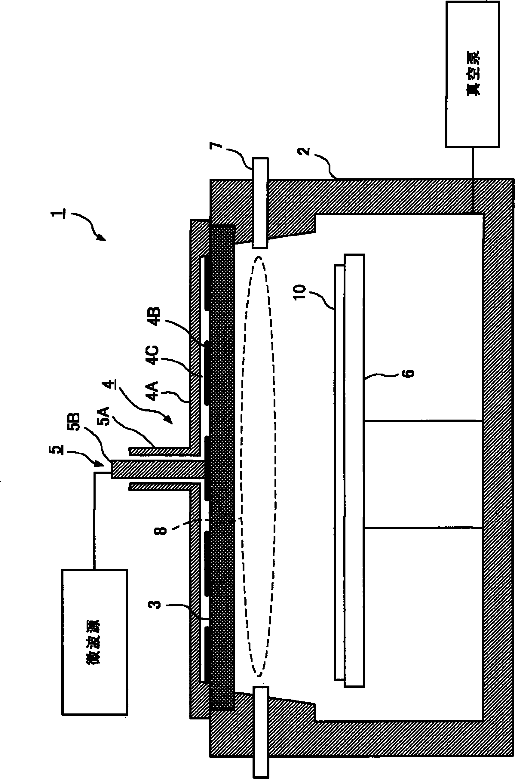 Top board of microwave plasma processing device, plasma processing device and plasma processing method