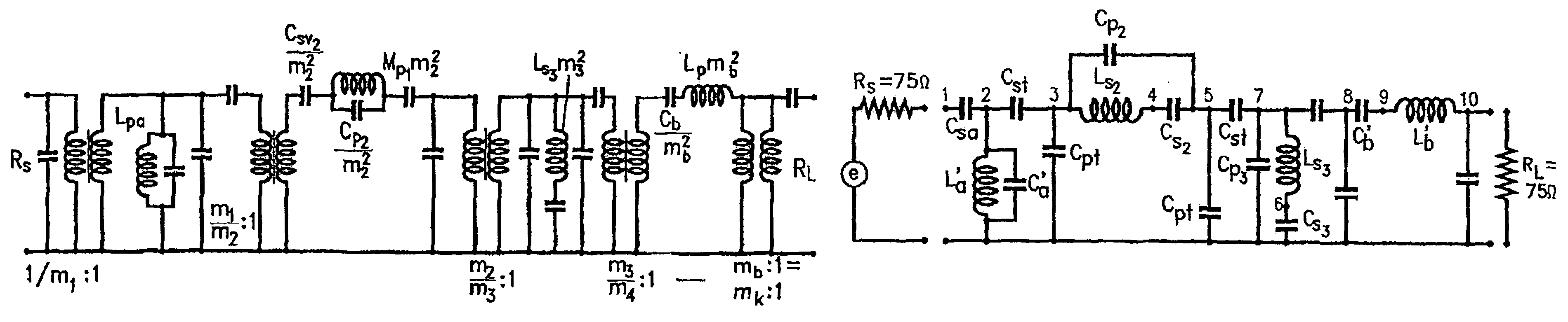 Method for transforming bandpass filters to facilitate their production and resulting devices